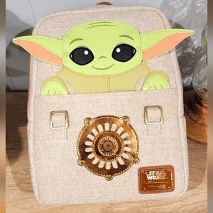 Disney Parks Star Wars Baby Yoda Grogu The Mandalorian Loungefly Mini Backpack